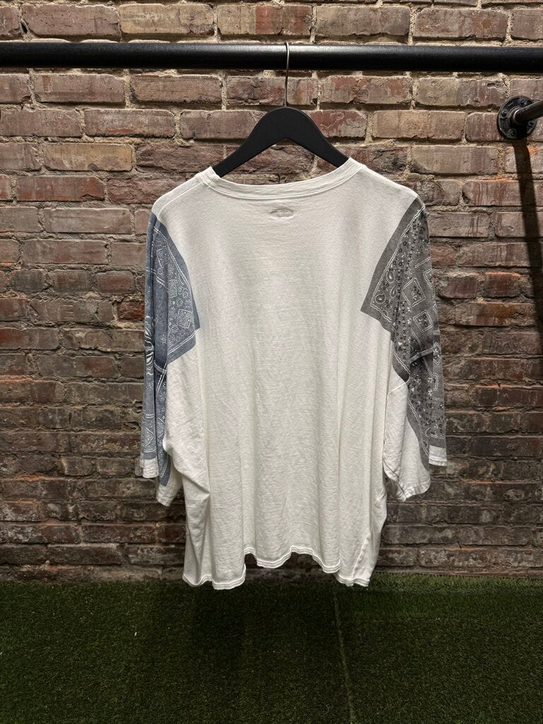 Kapital Oversized Bandana Tee Grey/Blue Sz. 3