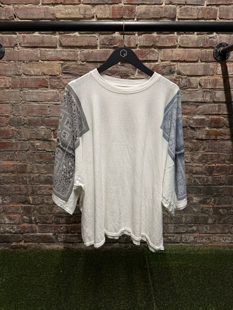 Kapital Oversized Bandana Tee Grey/Blue Sz. 3
