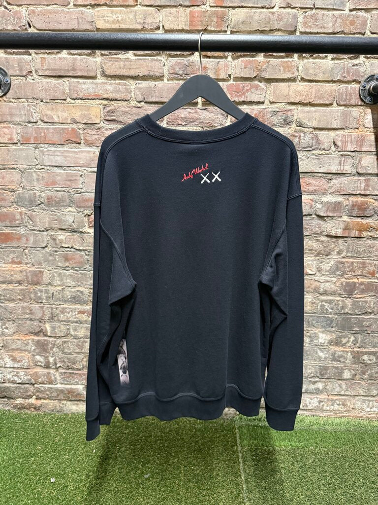 Uniqlo Kaws X Andy Warhol Artist Crewnneck Black Sz. XL