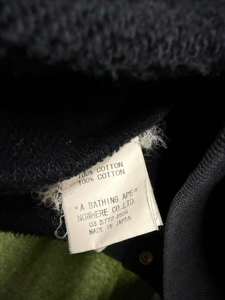 Kaws x BAPE Bendy Varsity Jacket Black/Grey Sz. S