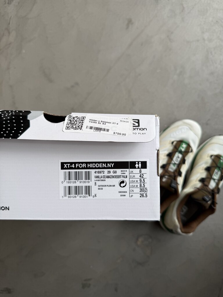Hidden x Salomon XT-4 Vanilla Sz. 8.5