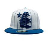 Hellstar Path To Paradise Baseball Fitted Hat White/Blue Sz. 7 3/8