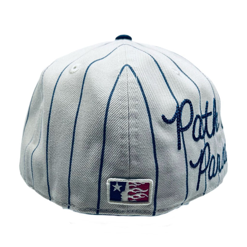 Hellstar Path To Paradise Baseball Fitted Hat White/Blue Sz. 7 3/8
