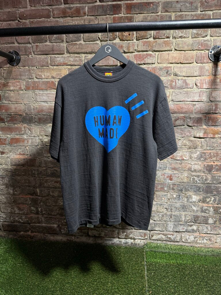 Human Made Heart Tee Black/Blue Sz. XL
