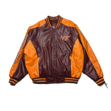 Vintage Virginia Tech Leather Varsity Burgundy Sz. L