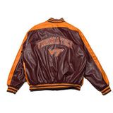 Vintage Virginia Tech Leather Varsity Burgundy Sz. L