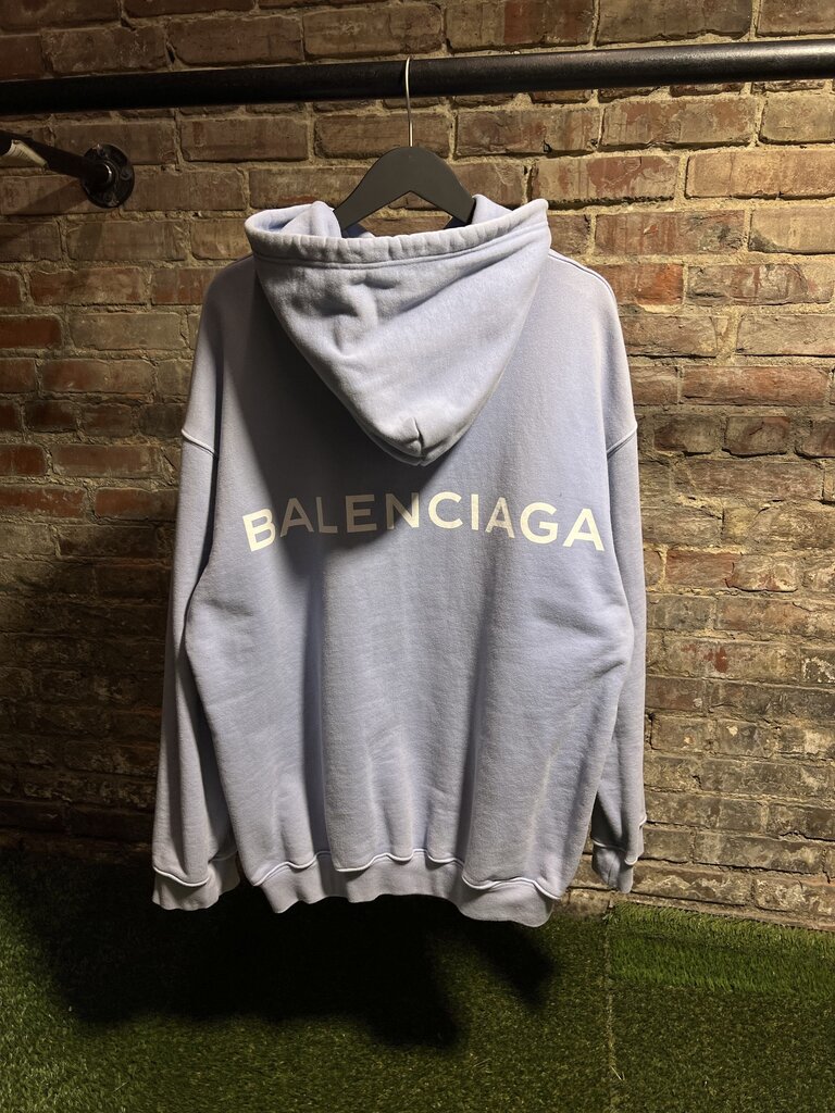 Balenciaga Phone Pocket Hoodie Baby Blue Sz. 4