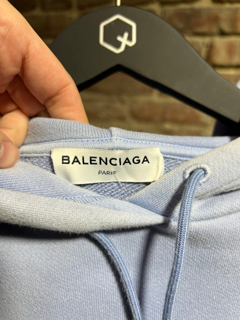 Balenciaga Phone Pocket Hoodie Baby Blue Sz. 4
