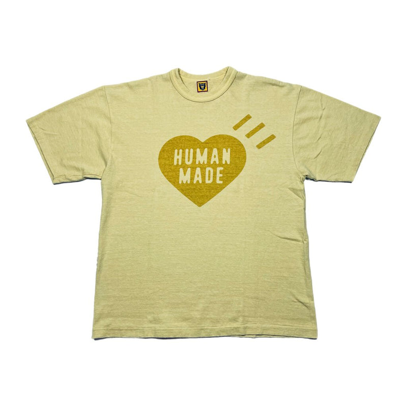 Human Made Heart Tee Yellow Sz. XL