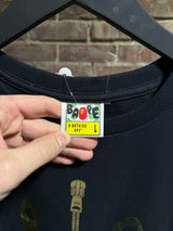 Bape Baby Zip Face Shark Tee Sz. L