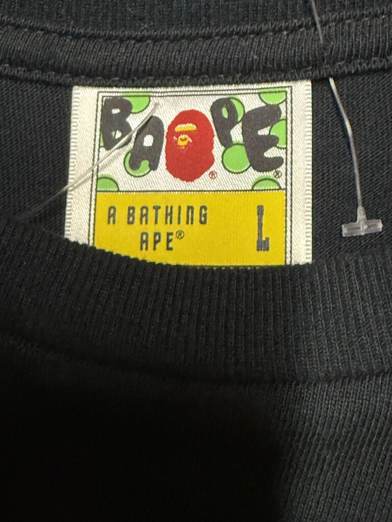 Bape Baby Zip Face Shark Tee Sz. L