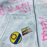 Murd333r.FM Complexcon Exclusive 1/1 Signed Graffiti Hoodie White Sz. L