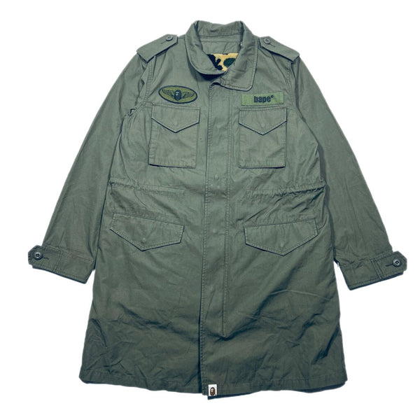 Bape Camo Sherpa Lined Army Jacket Olive Sz. S