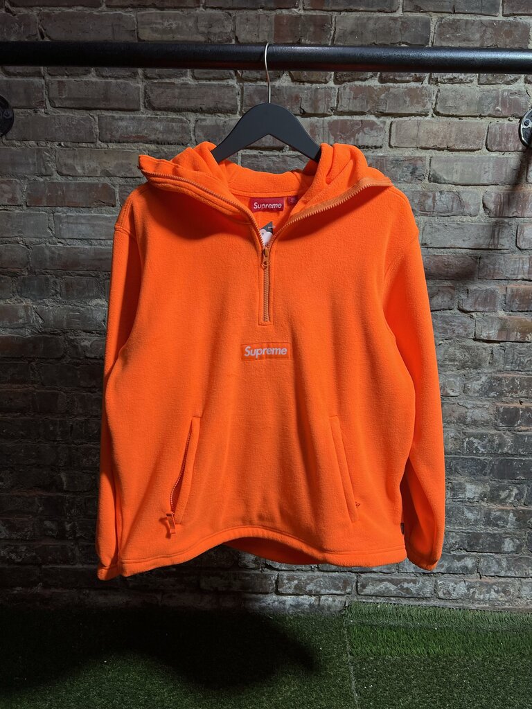 Supreme Orange Fleece Quarter Zip Sz. M