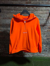 Supreme Orange Fleece Quarter Zip Sz. M