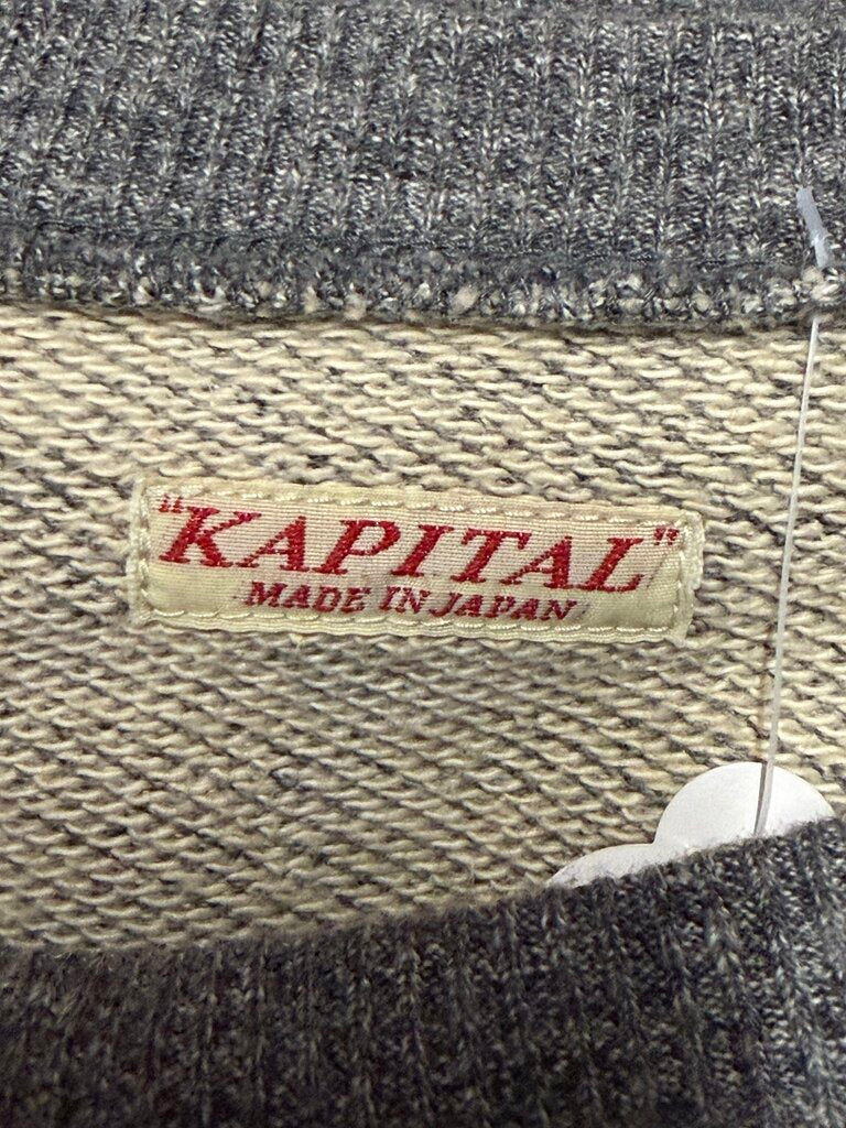 Kapital Bone Grandrelle Knit Crewneck Sweatshirt Sz. 3
