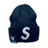 Supreme S Logo Beanie Black