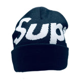 Supreme Big Logo Beanie Black