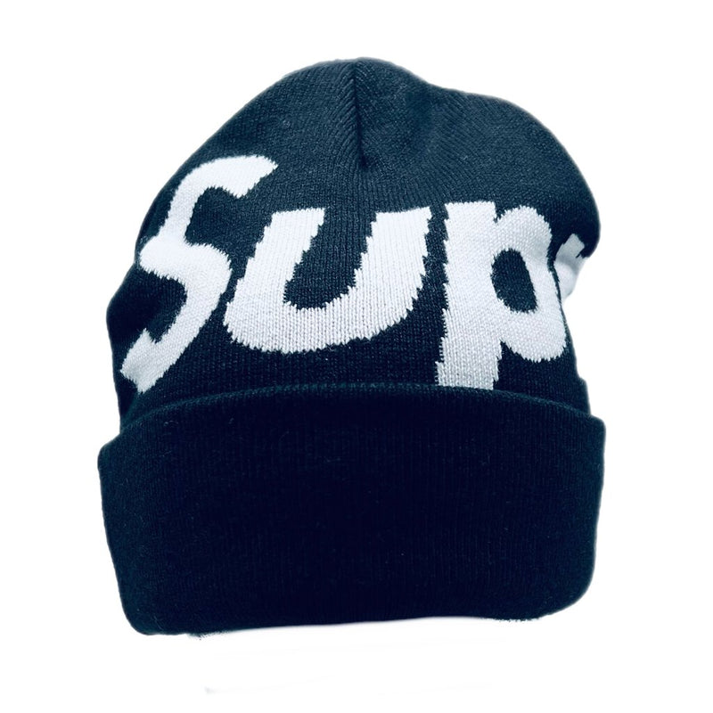 Supreme Big Logo Beanie Black