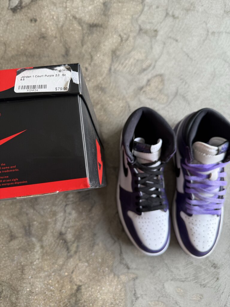 Jordan 1 Court Purple 2.0 Sz. 9.5