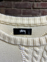 Stussy Knitted Sweater Cream Sz. XL