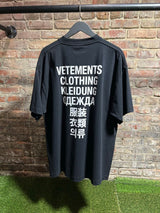 Vetements Black Translation Logo T-shirt Sz. XS