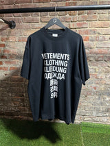Vetements Black Translation Logo T-shirt Sz. XS