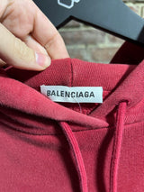 Balenciaga Burgundy Hoodie Sz. L