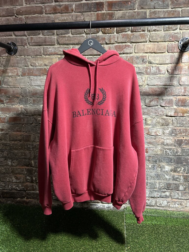Balenciaga Burgundy Hoodie Sz. L
