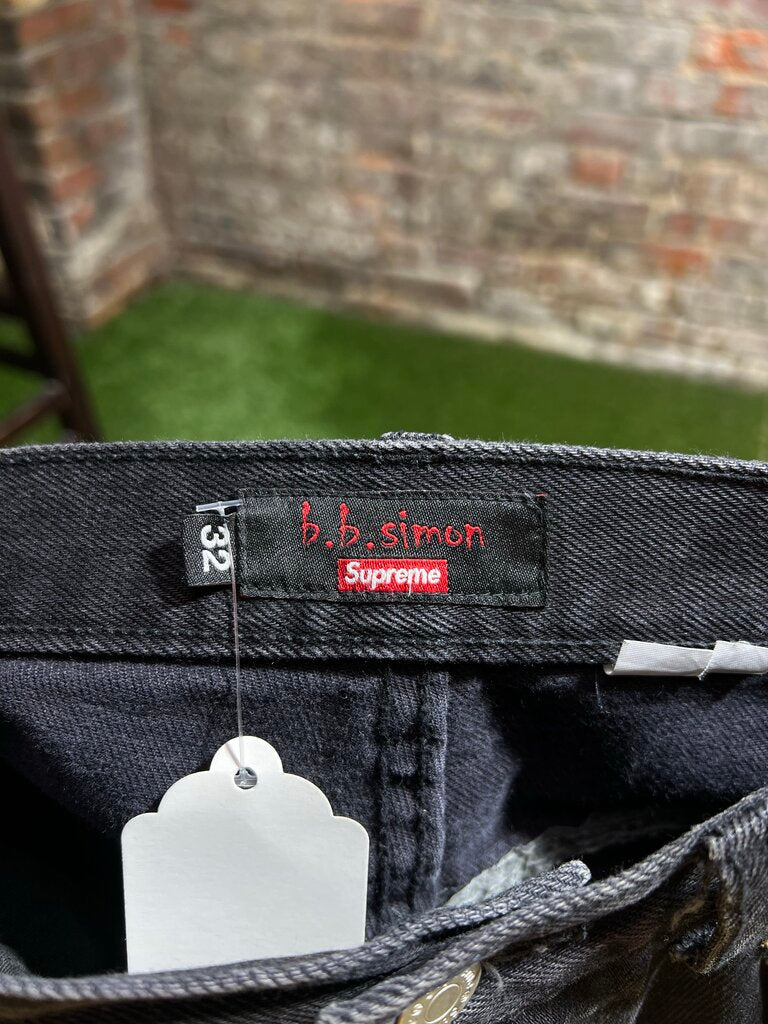 Supreme X B.B Simon Black Jeans Sz. 32