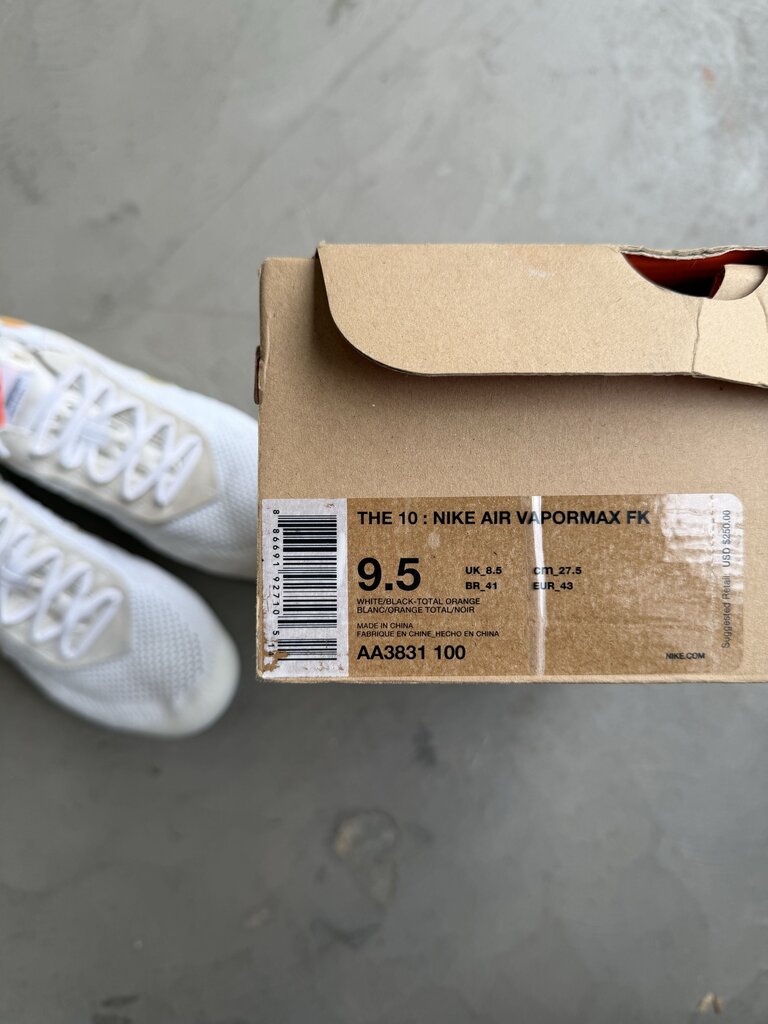 Nike Off-White Vapormax Sz. 9.5