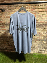 Stussy Basic Navy Dyed Pigment Tee Sz. L