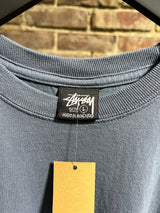 Stussy Basic Navy Dyed Pigment Tee Sz. L