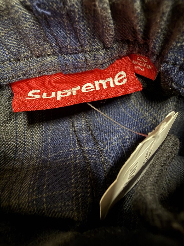 Supreme Plaid Cargo Shorts Blue Sz. M
