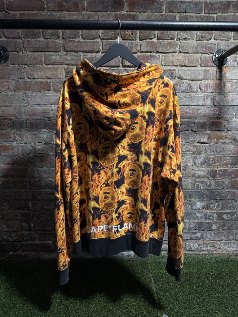Bape Flames Ape Head Zip Up Sz. XXL