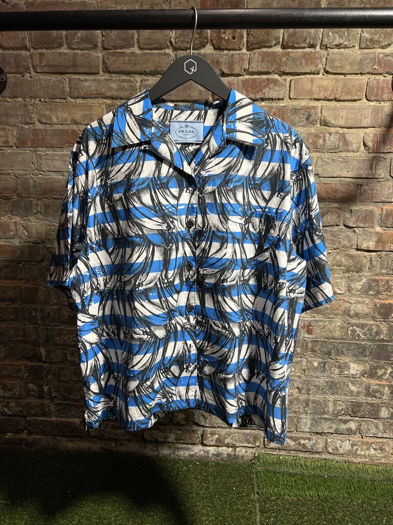 Prada Banana Stripe Button Up Sz. L