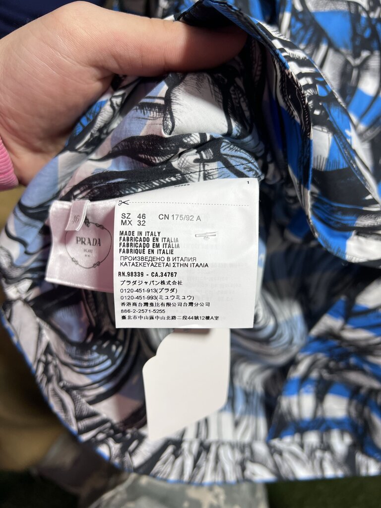 Prada Banana Stripe Button Up Sz. L