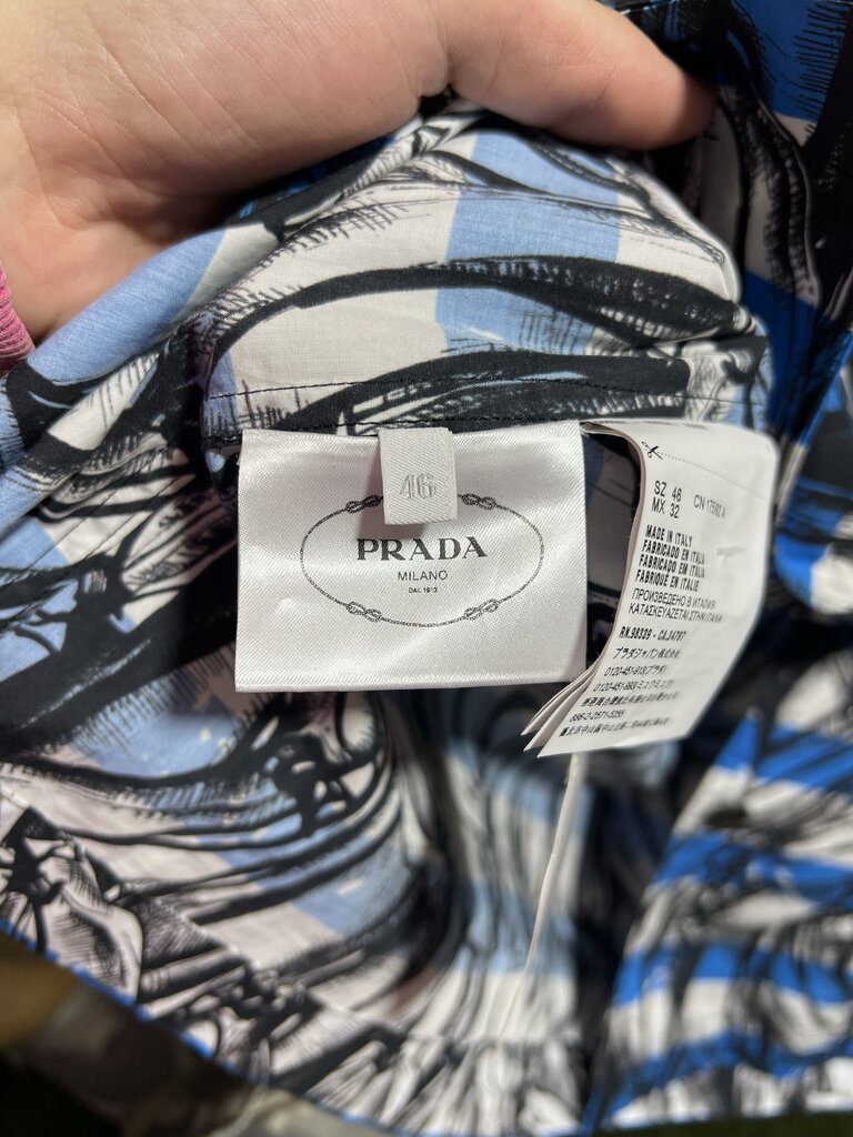 Prada Banana Stripe Button Up Sz. L