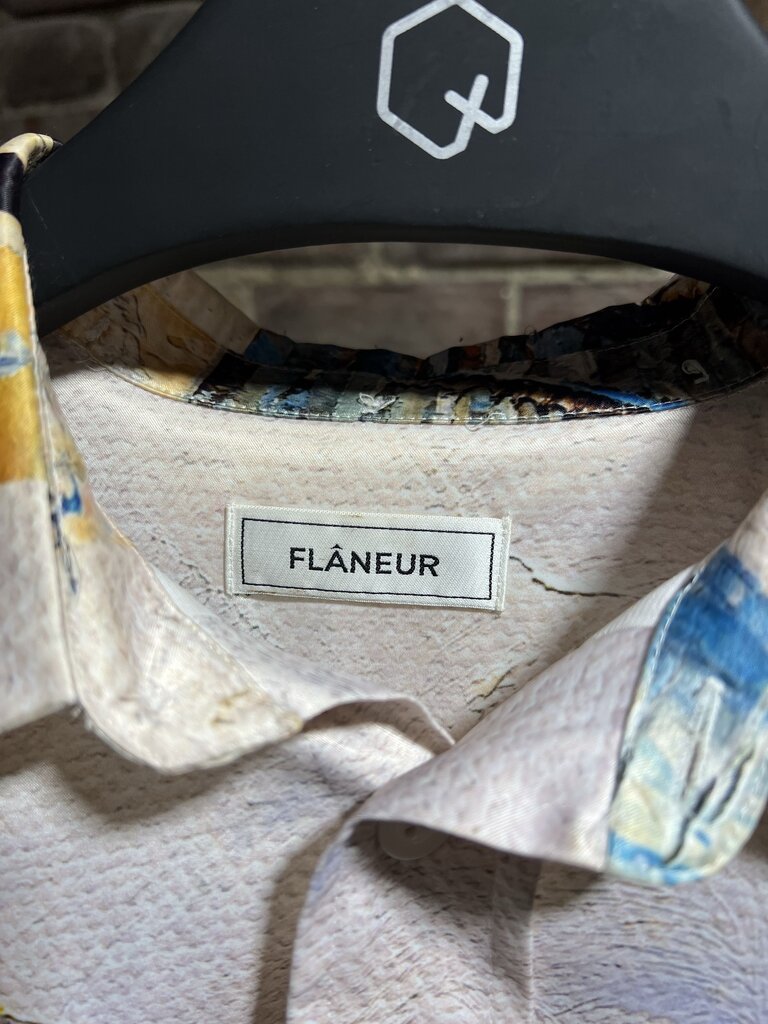 Flâneur Homme Silk Painted Button Up Sz. S
