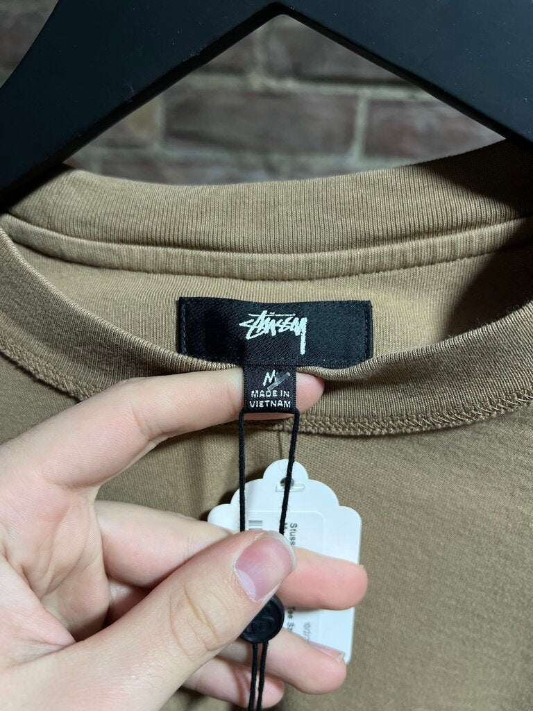 Stussy Brown Dyed Tee Sz. M