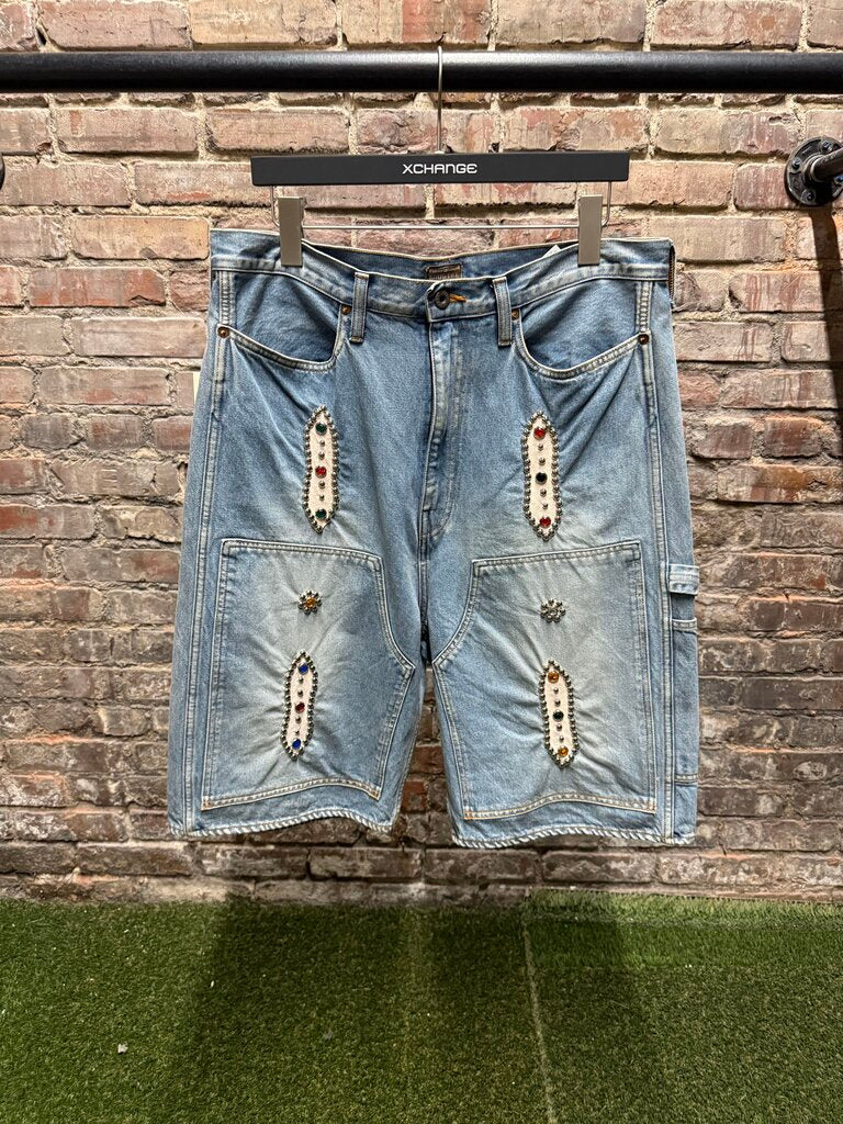 Kapital Jewel Denim Shorts Blue Sz. 36