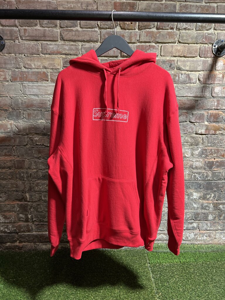 Supreme X Kaws Hoodie Red Sz. XL