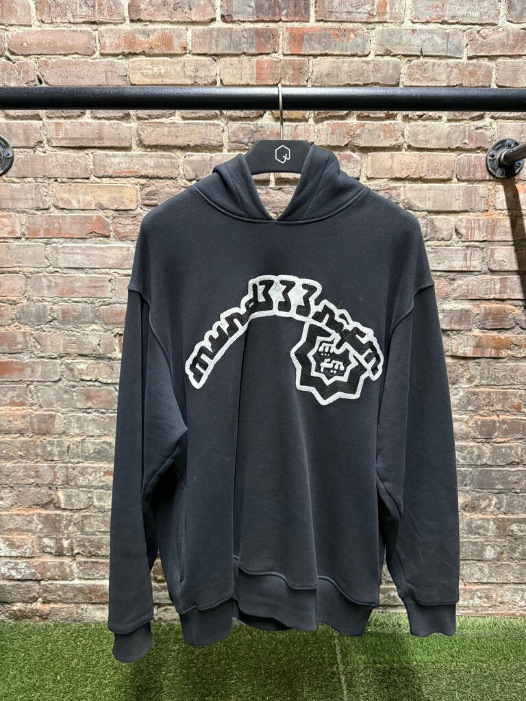 Murd333r FM Black Embroidered Hoodie Sz. M