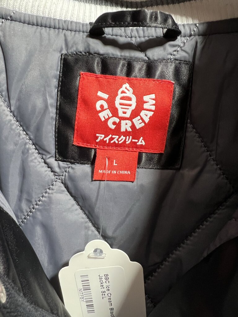 BBC Ice Cream Black Varsity Jacket Sz.L