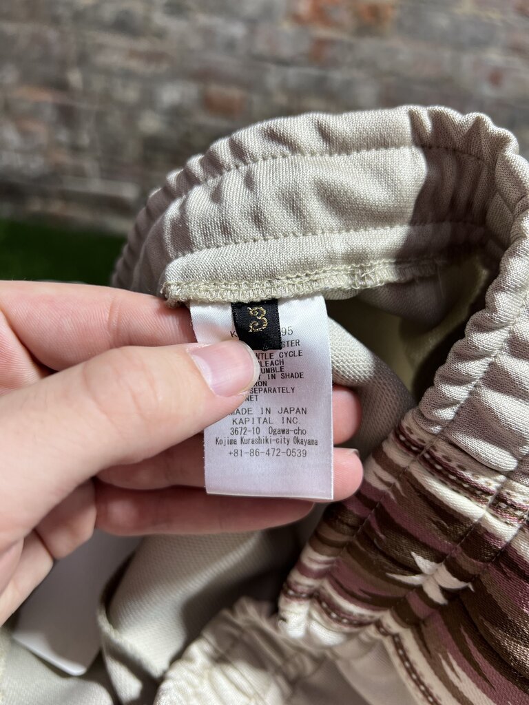 Kapital Smooth Zephyr Jersey TrackPants Beige Sz. 3