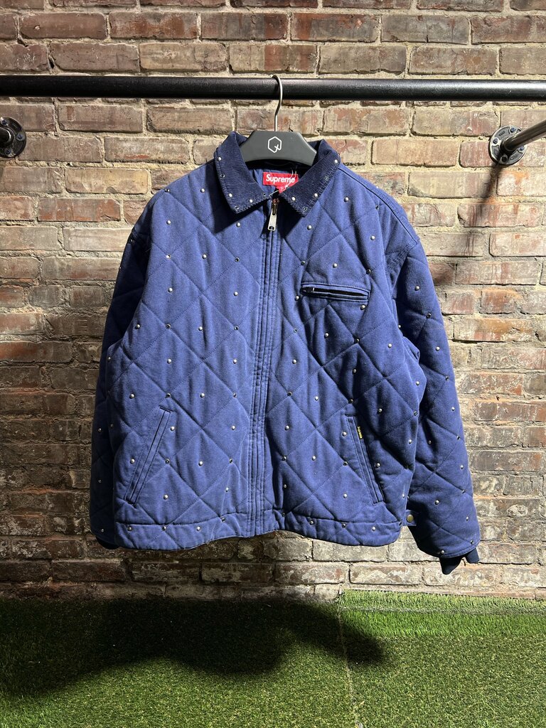 Supreme x B.B Simon RhineStone Carpenter Jacket Blue Sz. XL
