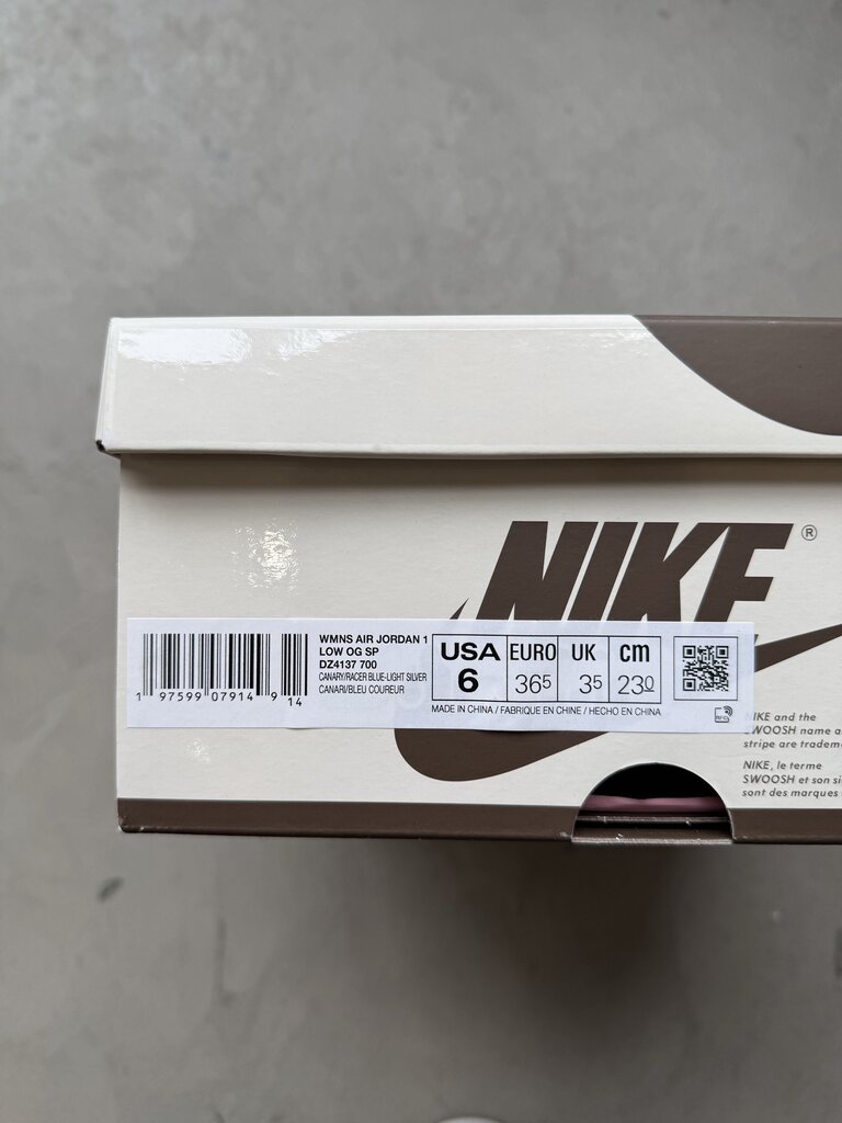 Travis Scott x Jordan 1 Canary Sz. 4.5M