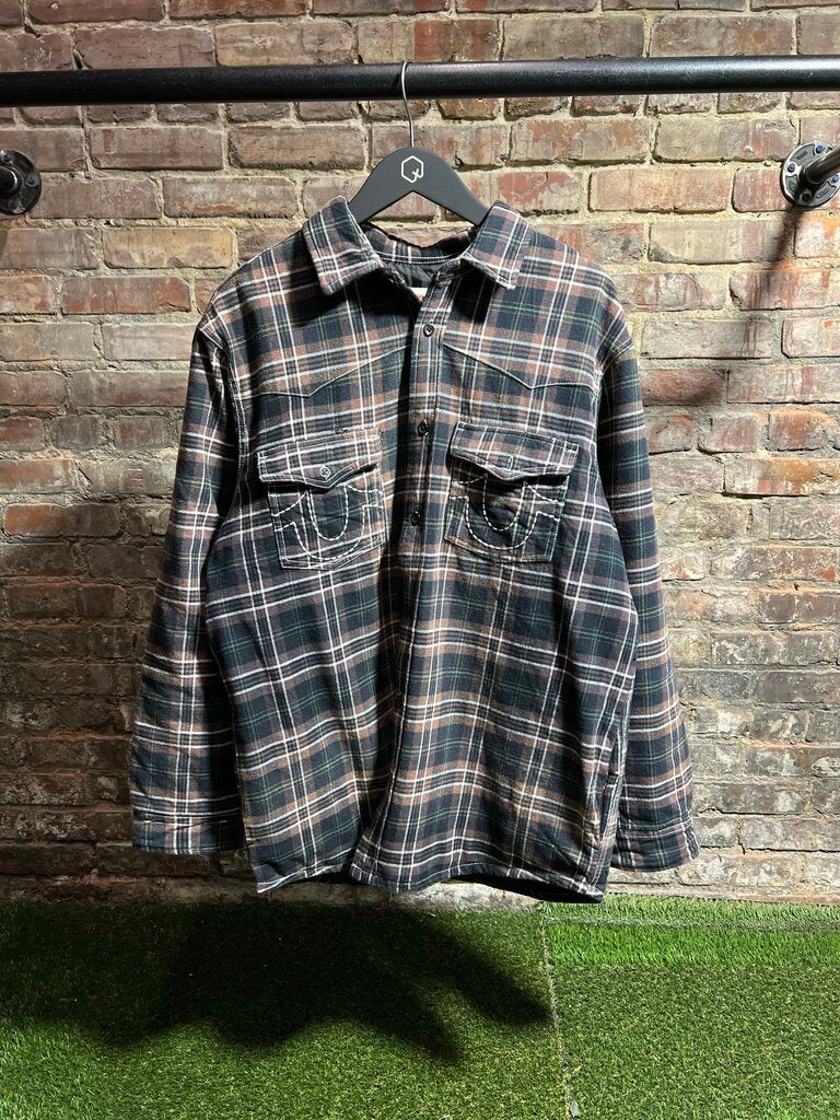 Supreme X True Religion Flannel Brown/Black Sz. L