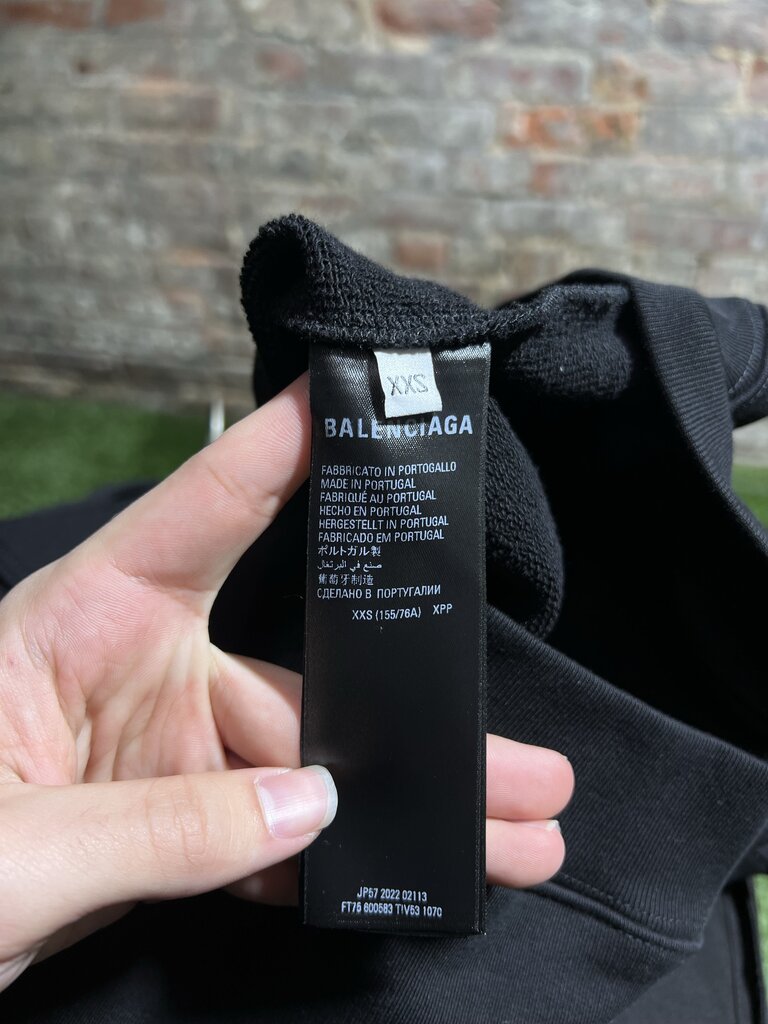 Balenciaga Campaign Hoodie Black Sz. XXS