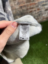 Supreme Grey Floral Knitted Sweater Sz. L